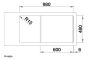 Blanco Dinas XL 6 S rozsdamentes acél mosogató 100x50 cm csepegtető felülettel 524254