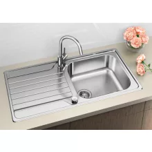   Blanco Dinas XL 6 S rozsdamentes acél mosogató 100x50 cm csepegtető felülettel és két csaplyukkal 524255