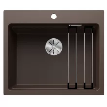   Blanco Etagon 6 gránit mosogató egy nyitott csaplyukkal 60x51 cm, kávé 524548