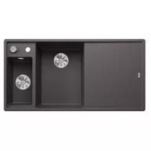   Blanco Axia III 6 S két medencés gránit mosogató 100x51 cm fa vágódeszkával, balos / palaszürke 524644