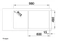 Blanco Axia III 6 S két medencés gránit mosogató 100x51 cm fa vágódeszkával, balos / kávé 524652