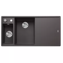   Blanco Axia III 6 S két medencés gránit mosogató 100x51 cm üveg vágódeszkával, balos / palaszürke 524654