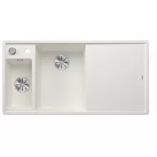   Blanco Axia III 6 S két medencés gránit mosogató 100x51 cm üveg vágódeszkával, balos / fehér 524657