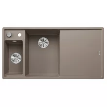   Blanco Axia III 6 S két medencés gránit mosogató 100x51 cm üveg vágódeszkával, balos / tartufo 524660