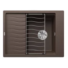   Blanco Elon 45 S gránit mosogató csepegtetővel 65x50 cm és kiegészítőkkel, kávé 524833