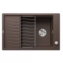   Blanco Elon XL 6 S egymedencés gránit mosogató csepegtető ráccsal 78x50 cm, kávé 524843
