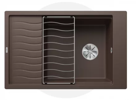 Blanco Elon XL 6 S gránit mosogató csepegtető felülettel 78x50 cm, kávé 524853