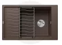 Blanco Elon XL 6 S gránit mosogató csepegtető felülettel 78x50 cm, kávé 524853