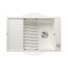   Blanco Elon XL 6 S-F gránit mosogató csepegtetővel 77x49 cm, lefolyó távműködtetővel, fehér 524857
