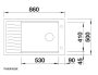 Blanco Elon XL 8 S gránit mosogató csepegtető felülettel 86x50 cm lefolyógarnitúrával, antracit 524870