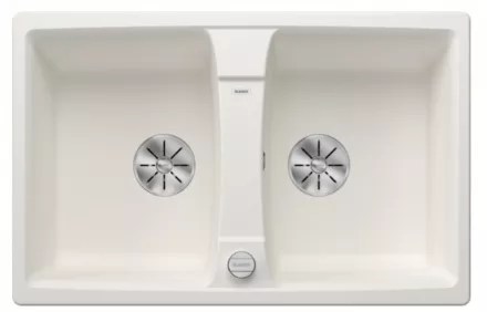 Blanco Lexa 8 két medencés gránit mosogató 78x50 cm lefolyó távműködtetővel, fehér 524954