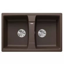   Blanco Lexa 8 két medencés gránit mosogató 78x50 cm lefolyógarnitúrával, kávé 524969