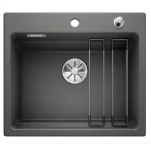   Blanco Etagon 6 kerámia mosogató két nyitott csaplyukkal 58,4x51 cm, bazalt 525161