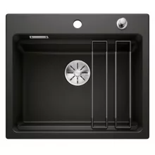   Blanco Etagon 6 kerámia mosogató két nyitott csaplyukkal 58,4x51 cm, fekete 525162