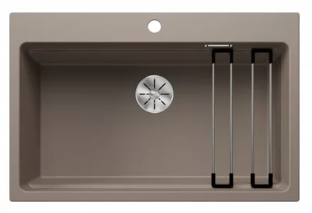 Blanco Etagon 8 gránit mosogató 78x51 cm lefolyógarnitúrával és sínnel, tartufo 525194