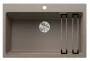 Blanco Etagon 8 gránit mosogató 78x51 cm lefolyógarnitúrával és sínnel, tartufo 525194