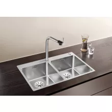   Blanco Andano 340/340-IF/A rozsdamentes acél mosogató excenterrel, selyemfényű 525248