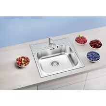   Blanco Dana 45 egymedencés rozsdamentes acél mosogató 48x50 cm, natúr 525322