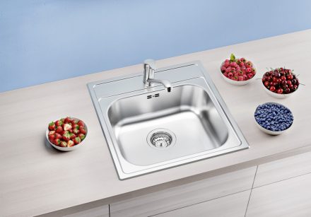 Blanco Dana 45 egymedencés rozsdamentes acél mosogató 48x50 cm, natúr 525322