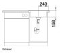 Blanco Dana 45 egymedencés rozsdamentes acél mosogató 48x50 cm, natúr 525322