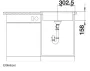 Blanco Dana 6 rozsdamentes acél mosogató 60,5x50 cm, natúr 525323