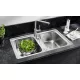 Blanco Classimo 8-IF két medencés 86x50 cm rozsdamentes acél mosogató, fényezett 525331