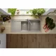 Blanco Naya 8 S Silgranit két medencés 116x50 cm mosogató, jobbos/tartufo 525785