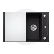   Blanco Axia III 45 S gránit mosogató csepegtető felülettel és üveg vágólappal 78x51 cm, fekete 525840