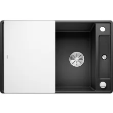   Blanco Axia III 45 S-F Silgránit mosogató excenterrel, üveg vágólappal, fekete 525842