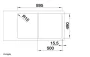 Blanco Axia III 5 S fekete Silgránit mosogató 91,5x51 cm excenterrel, fa vágódeszkával 525845