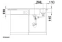 Blanco Axia III 6 S két medencés gránit mosogató 100x51 cm üveg vágódeszkával, balos / fekete 525848