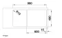 Blanco Axia III 6 S két medencés gránit mosogató 100x51 cm fa vágódeszkával, balos / fekete 525849