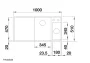 Blanco Axia III 6 S két medencés gránit mosogató 100x51 cm fa vágódeszkával, balos / fekete 525849