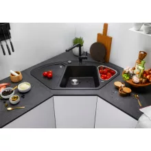Blanco Blancodelta II SILGRANIT gránit mosogató csepegtetővel 106x58 cm fekete 525867