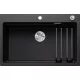Blanco Etagon 8 egy medencés gránit mosogató csepegtető sínekkel 78x51 cm, fekete 525892