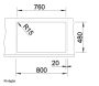 Blanco Lexa 8 két medencés gránit mosogató 78x50 cm lefolyógarnitúrával, fekete 525906