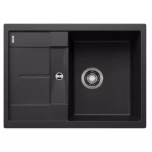   Blanco Metra 45 S Compact egymedencés gránit mosogató csepegtetővel 68x50cm, fekete 525912