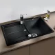 Blanco Metra 45 S-F Silgranit mosogató csepegtető felülettel 77x49 cm és távműködtetővel, fekete 525917