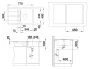 Blanco Metra 45 S-F Silgranit mosogató csepegtető felülettel 77x49 cm és távműködtetővel, fekete 525917
