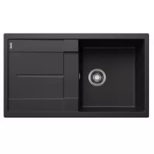   Blanco Metra 5 S gránit mosogató csepegtetővel 86x50 cm lefolyógarnitúrával, fekete 525919