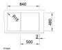 Blanco Metra 5 S gránit mosogató csepegtetővel 86x50 cm lefolyógarnitúrával, fekete 525919