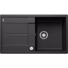   Blanco Metra 5S-F Silgranit mosogató 85x49 cm lefolyógarnitúrával és távműködtetővel, fekete 525921