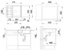 Blanco Metra 6 gránit mosogató 61,5x50 cm, lefolyógarnitúrával, fekete 525922