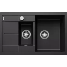   Blanco Metra 6 S Compact két medencés Silgranit 78x50 cm mosogató távműködtetővel, fekete 525925