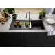Blanco Metra 6 S két medencés Silgranit 100x50 cm mosogató rozsdamentes acél tállal, fekete 525926