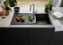Blanco Metra 6 S két medencés Silgranit 100x50 cm mosogató rozsdamentes acél tállal, fekete 525926