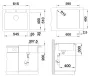 Blanco Naya 6 Silgranit mosogató 62x51 cm lefolyógarnitúrával, fekete 525941