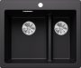 Blanco Pleon 6 Split két medencés 61,5x51 cm gránit mosogató, fekete 525955