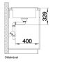 Blanco Sona 5 S egymedencés gránit mosogató csepegtető felülettel 86x50 cm, fekete 525972