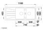 Blanco Sona 8 S kétmedencés gránit mosogató csepegtetővel 116x50 cm, fekete 525979